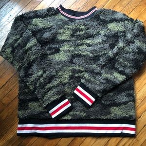 Camo Sherpa Sweatshirt